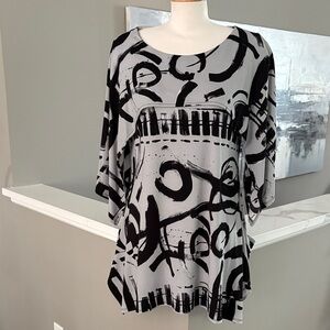 Stylish Black and Gray Women's Tunic